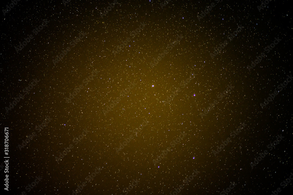 Fototapeta premium The constellation Ursa Major against the background of the other twinkling stars, the shape of a bucket. Astrological night starry sky.