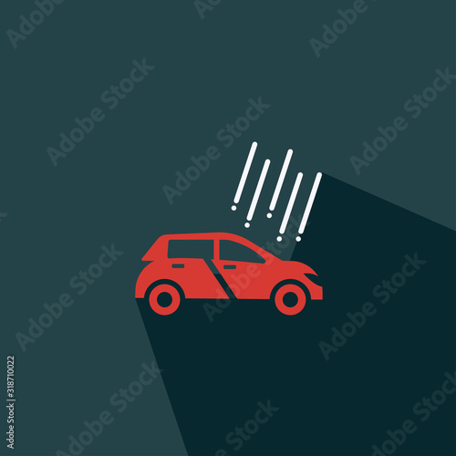 Hail Damage safety Icon vector - Car Hail Damage protection sign