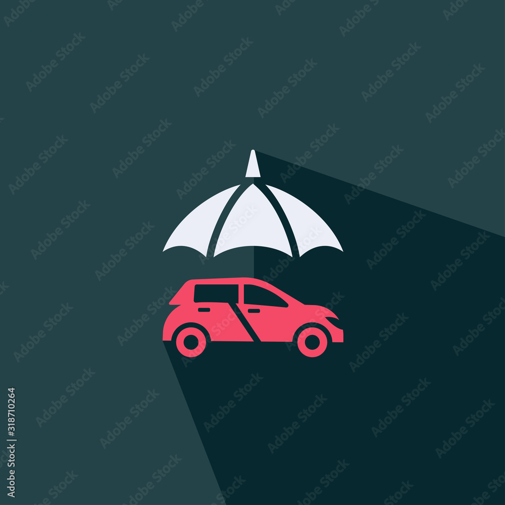 Auto safety icon vector - Car protection sign