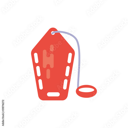 Isolated lifeguard table vector design