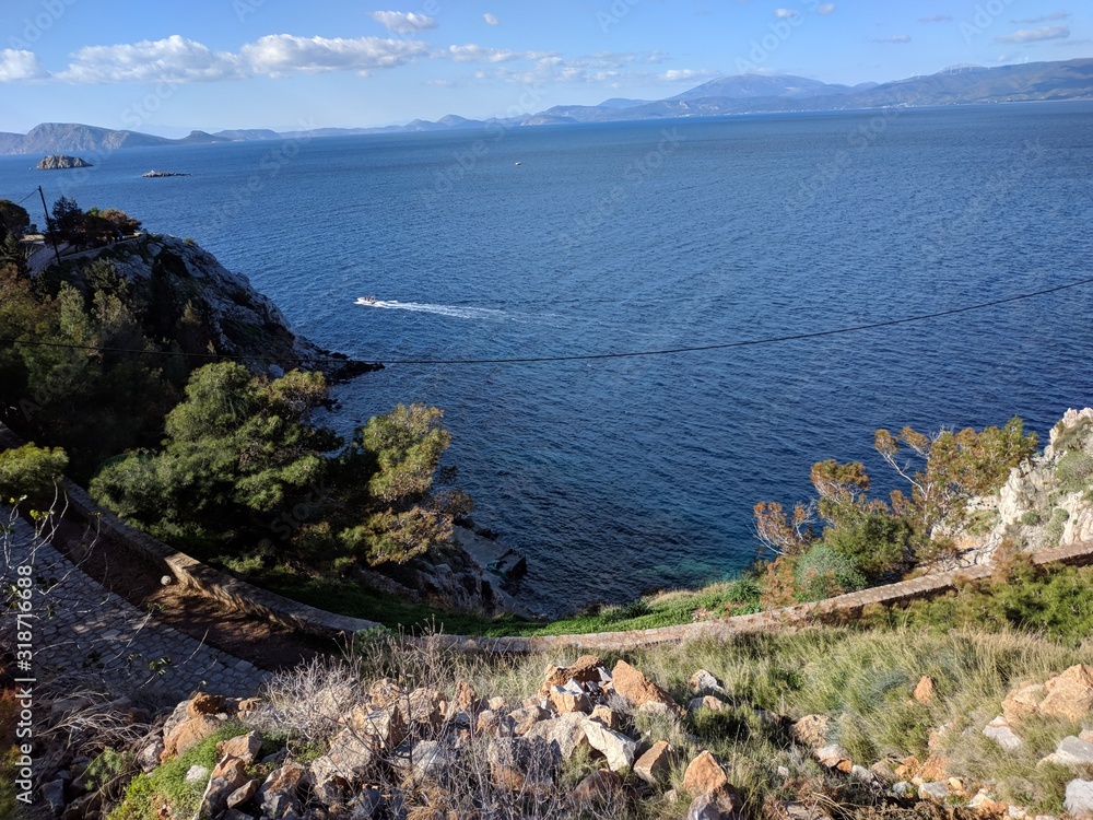 Obraz premium Greece Athens Hydra walk to city, day nature