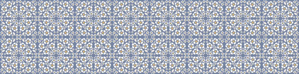 Handdoek met foto Landelijke stijl patronen Madeliefjes rand Provence linnen crème  © Limolida Studio