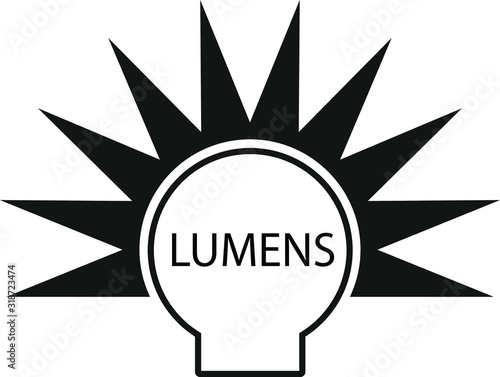 lumen icon, vector illustration.
