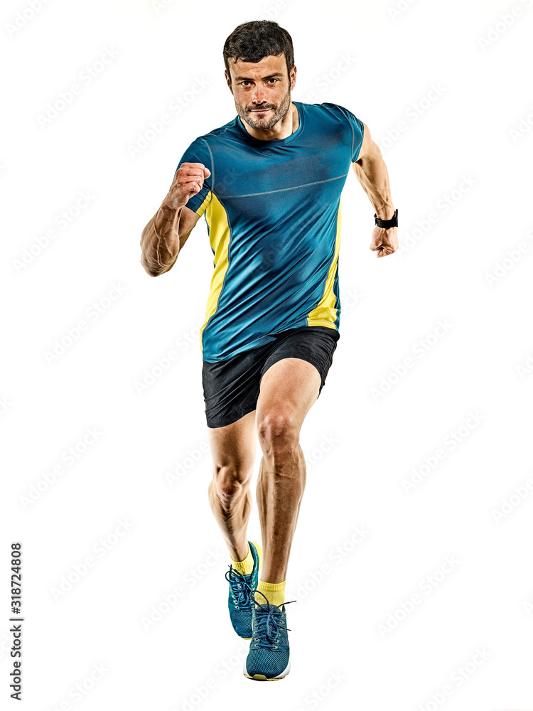 mature man running runner jogging jogger isolated white background mature man running runner jogging jogger isolated white background