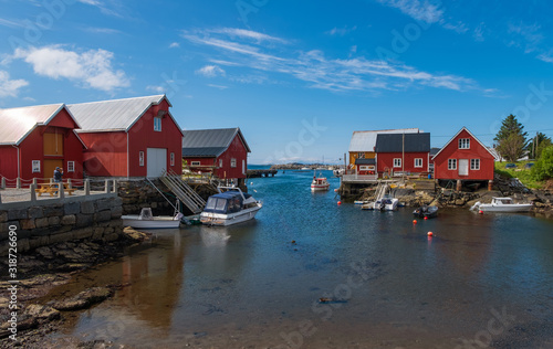 Fishing village Bud in Norway. July 2019, sunny day