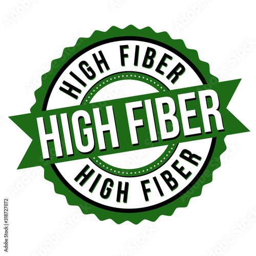 High fiber label or sticker