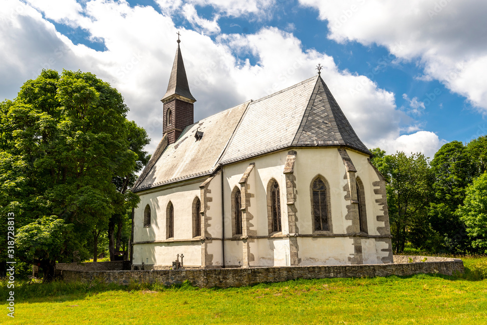 Church Svaty Tomas (Saint Thomas), Predni Vyton, Sumava mountains, South Bohemia, Czech Republic