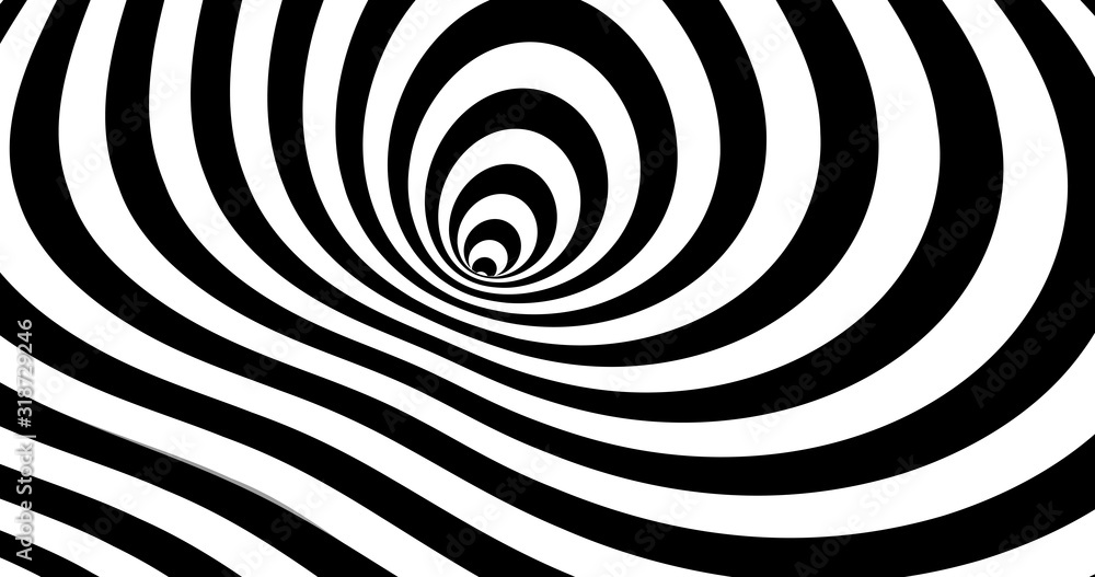 Vector optical illusion stripped spiral background. Stock Vector ...