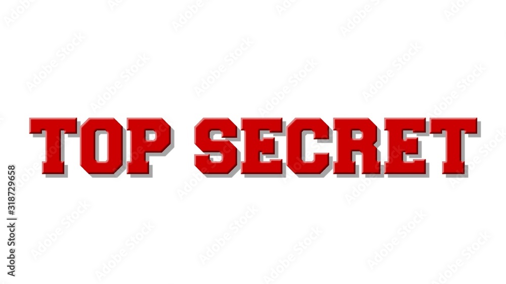 top secret written in red