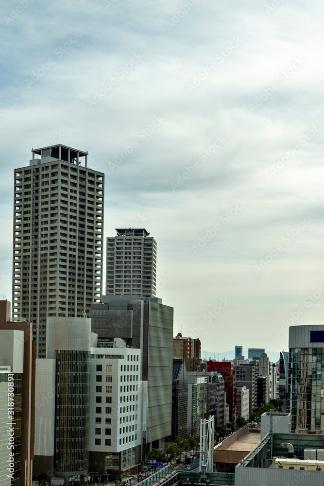 Fototapeta premium City view of Sannomiya area in Kobe city