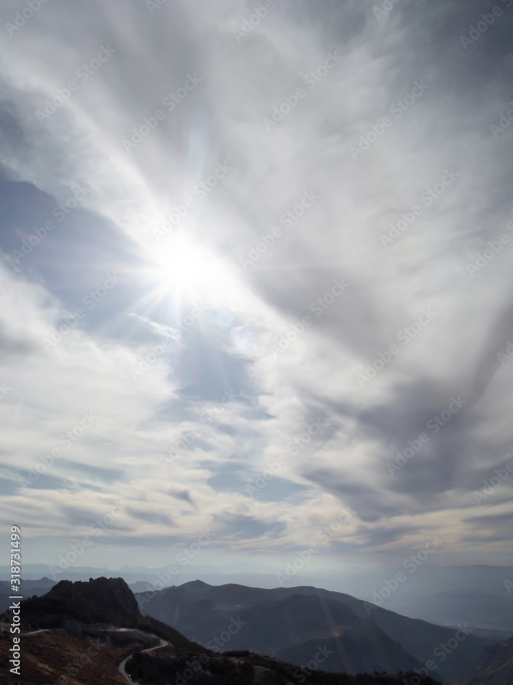 Obraz premium sunset in the mountains of spain