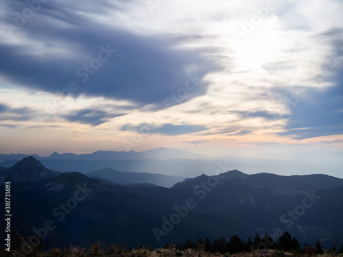 sunset in the mountains of spain