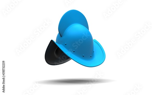 Fotografie 3d illustration of conquistador morion helmet isolated