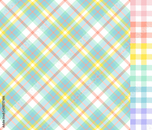 Easter Colors Tartan Plaid ...