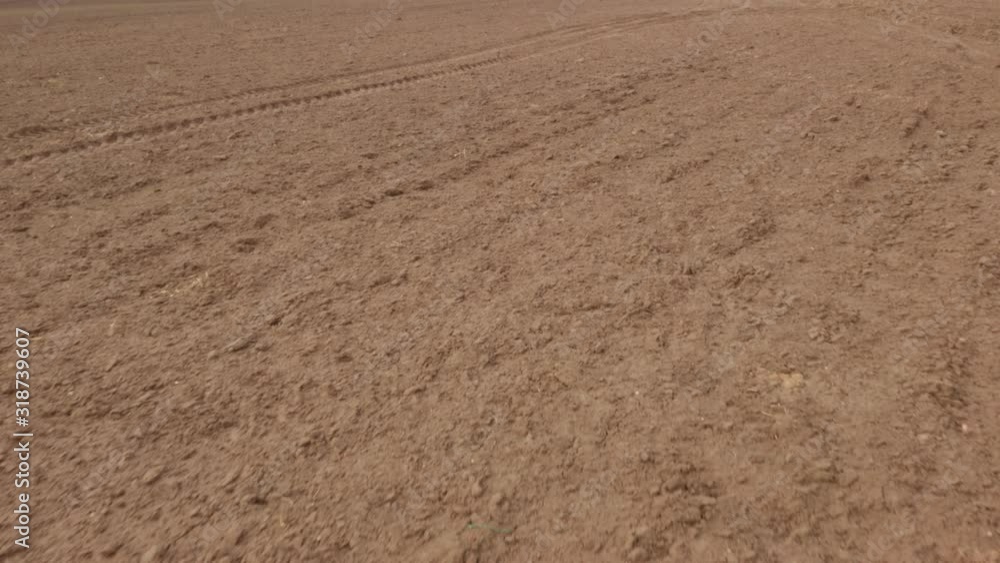 Aerial survey of land, farm field. Dirt. Aerial survey of land, farm field. Dirt.