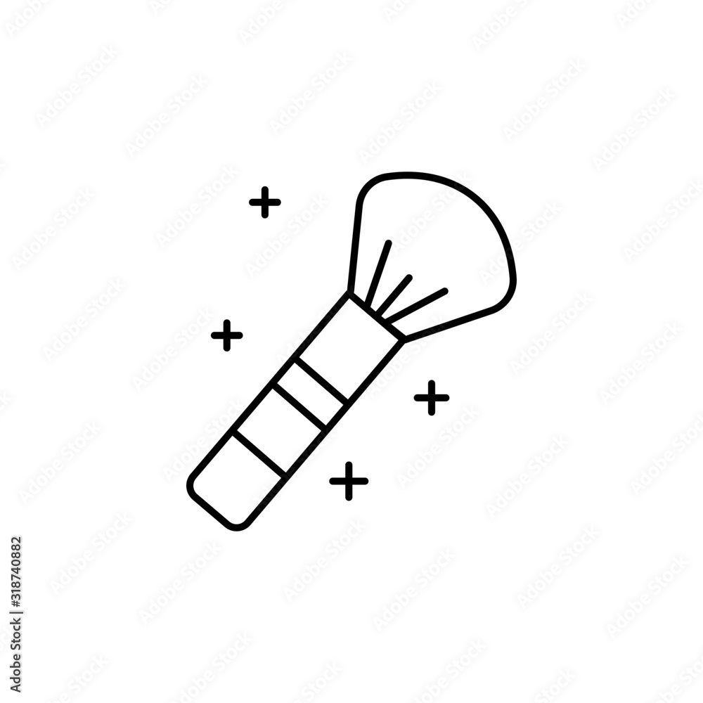 Brush, makeup icon. Simple line, vector makeup icons for ui and ux, website or mobile application Stock Vector | Adobe Stock