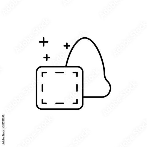 Sponge, makeup icon. Simple line, outline vector makeup icons for ui and ux, website or mobile application