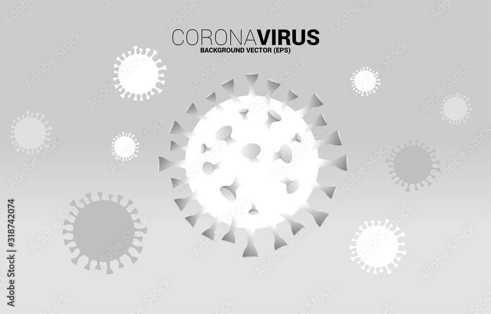 Close up Corana virus background. Concept for flu sickness and illness.