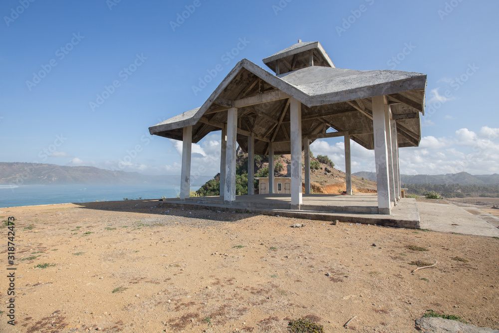 Scenic view of amazing tropical beach. Nature composition and vibrant colors.