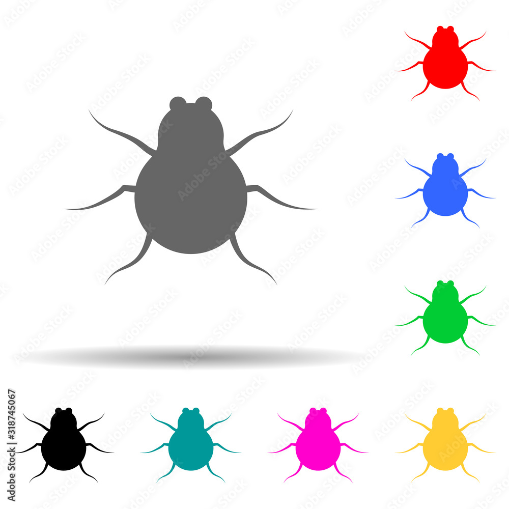 virus multi color style icon. Simple glyph, flat vector of cyber security icons for ui and ux, website or mobile application virus multi color style icon. Simple glyph, flat vector of cyber security icons for ui and ux, website or mobile application