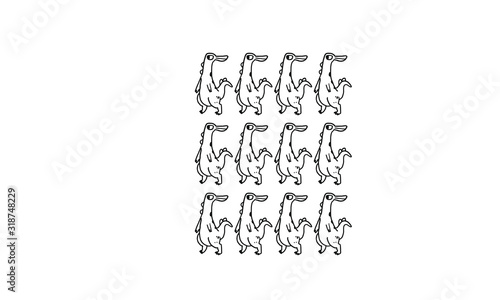 Duck billed pattern texture