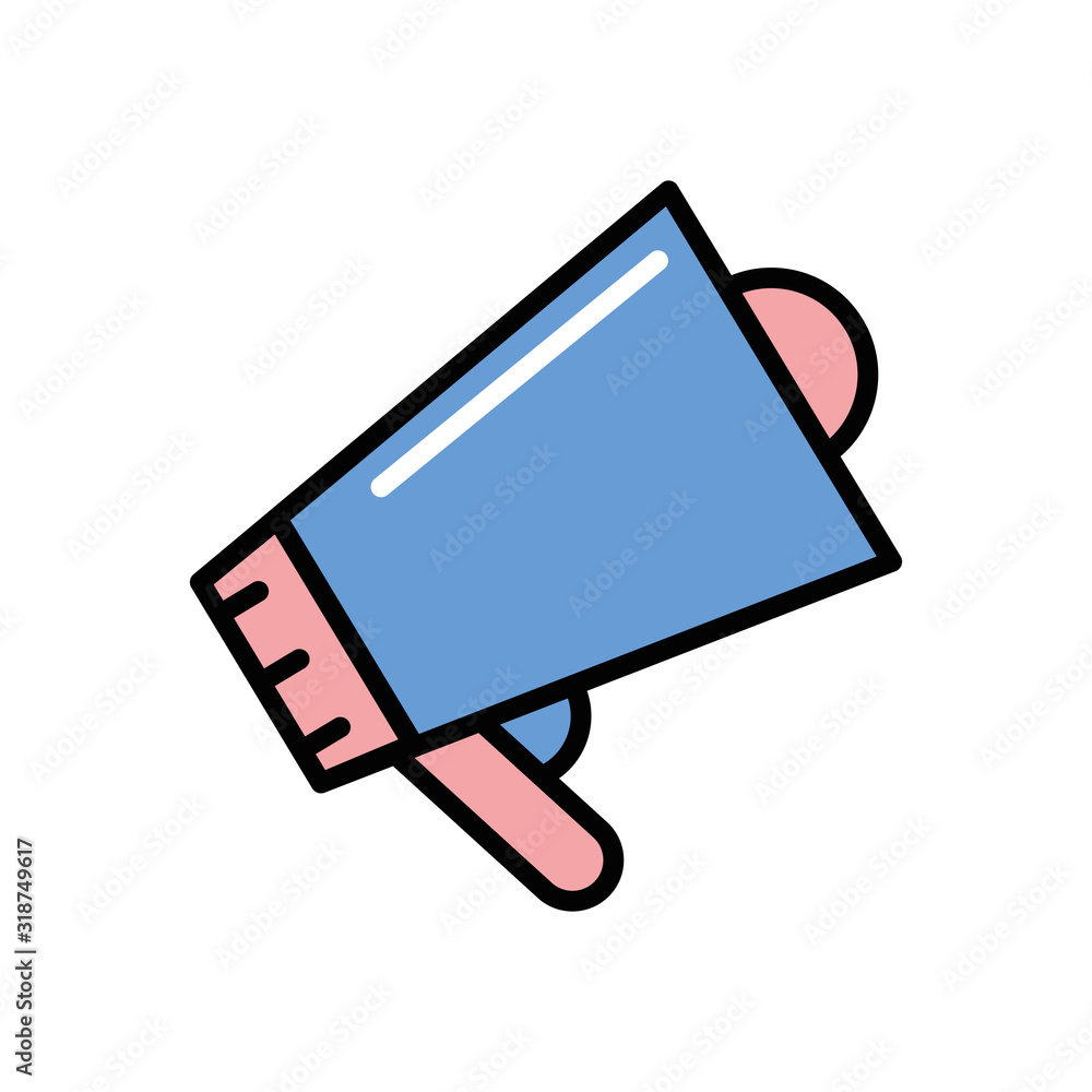 megaphone sound device isolated icon megaphone sound device isolated icon