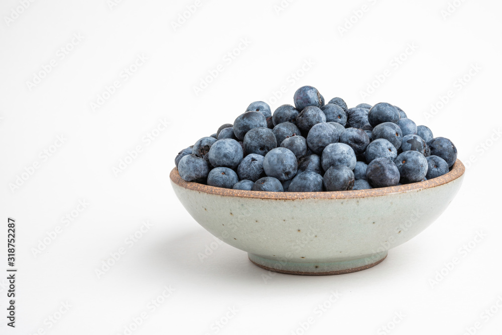 Fresh Blueberries In Glazed Bowl Fresh Blueberries In Glazed Bowl