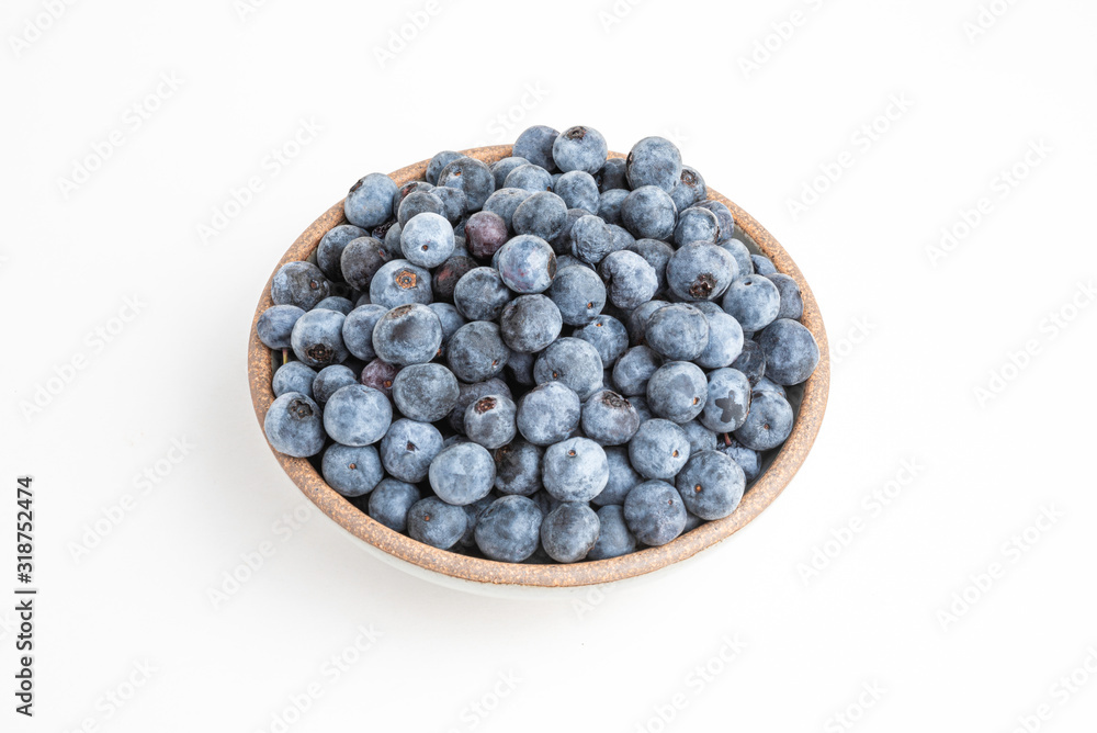 Fresh Blueberries In Glazed Bowl Fresh Blueberries In Glazed Bowl