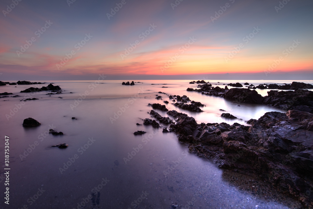 Obraz premium Scenic view of amazing tropical beach. Nature composition and vibrant colors.