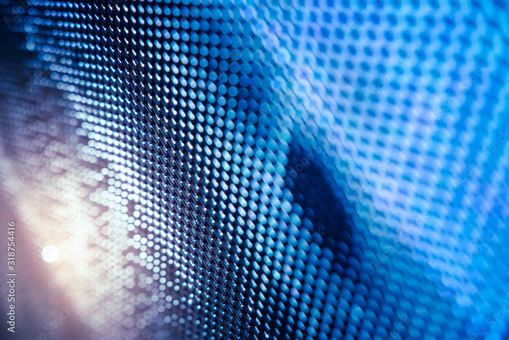 Fototapeta premium CloseUp LED blurred screen. LED soft focus background. abstract background ideal for design.