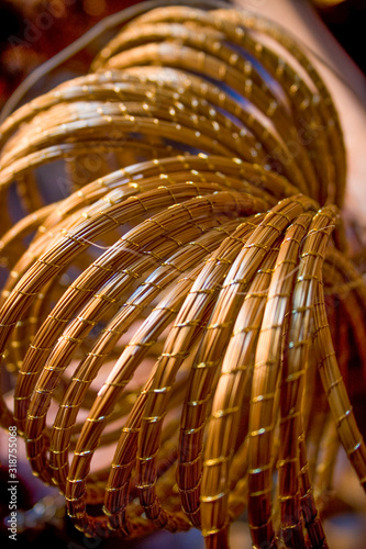 Golden grass brazilian typical handicraft work from Jalapão.