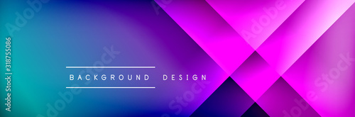 Abstract background - squares and lines composition created with lights and shadows. Technology or business digital template
