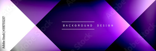 Abstract background - squares and lines composition created with lights and shadows. Technology or business digital template
