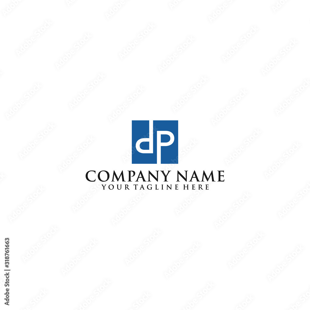 Letters DP simple, minimalist, logo with a modern and elegant design Letters DP simple, minimalist, logo with a modern and elegant design