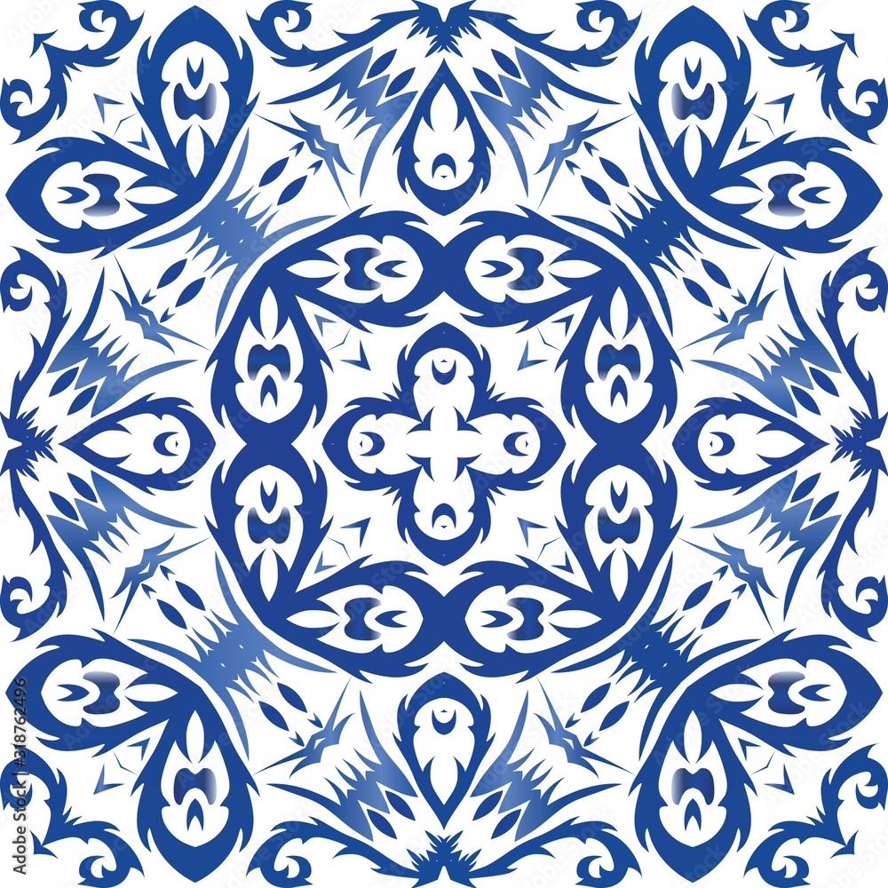 Ethnic ceramic tile in portuguese azulejo. Ethnic ceramic tile in portuguese azulejo.
