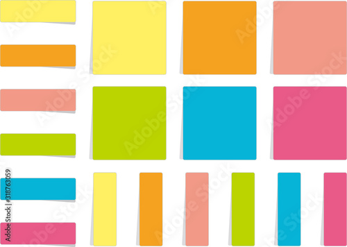 付箋イラストフレームセット Ilustracion De Stock Adobe Stock