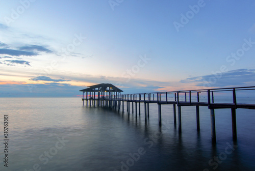 Scenic view of amazing tropical beach. Nature composition and vibrant colors.