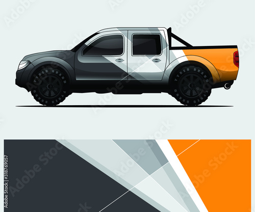truck decal graphic wrap vector, abstract background