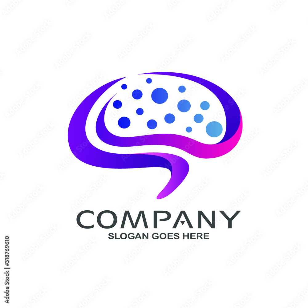 Brain logo design in vector Brain logo design in vector