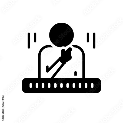 Black solid icon for regarding