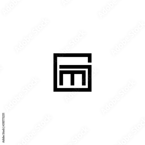  GM letter icon logo design