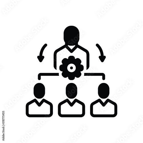 Black solid icon for organize 