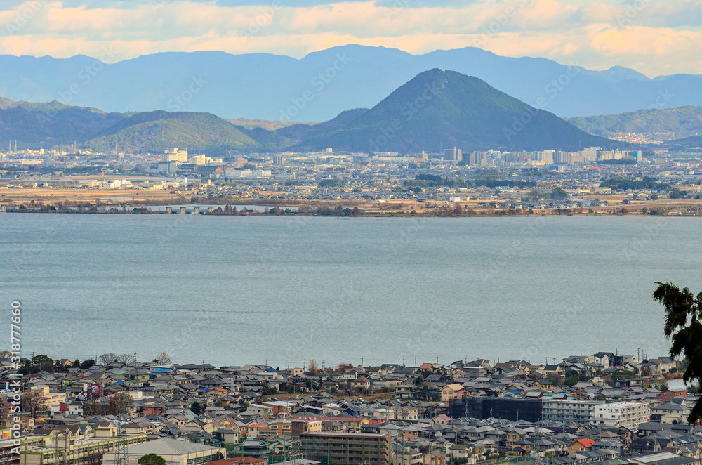 滋賀　琵琶湖南部周辺の風景