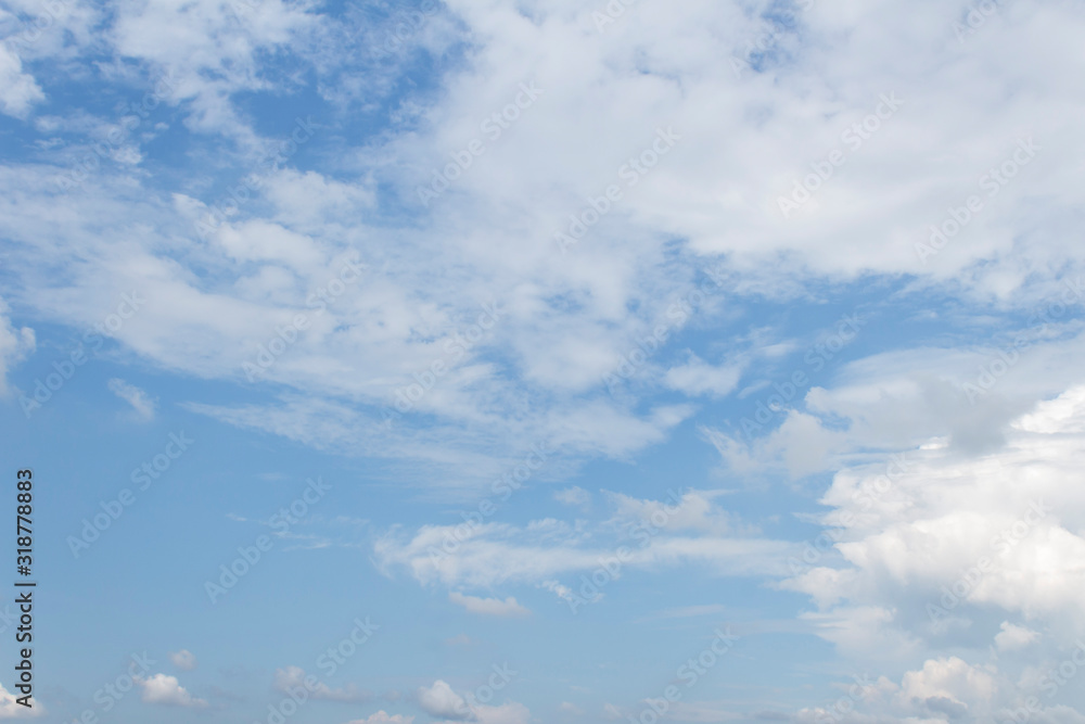 Blue sky with white clouds