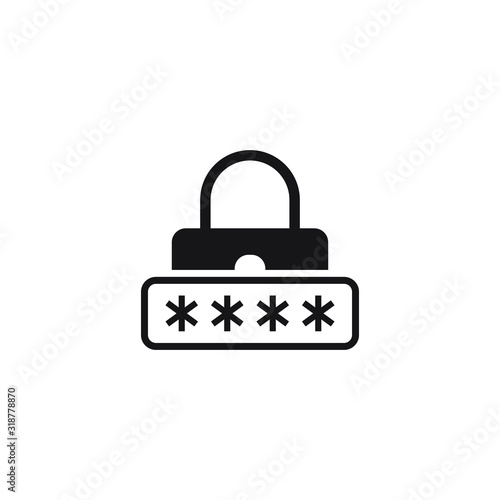 Security password icon design. Vector illustration.