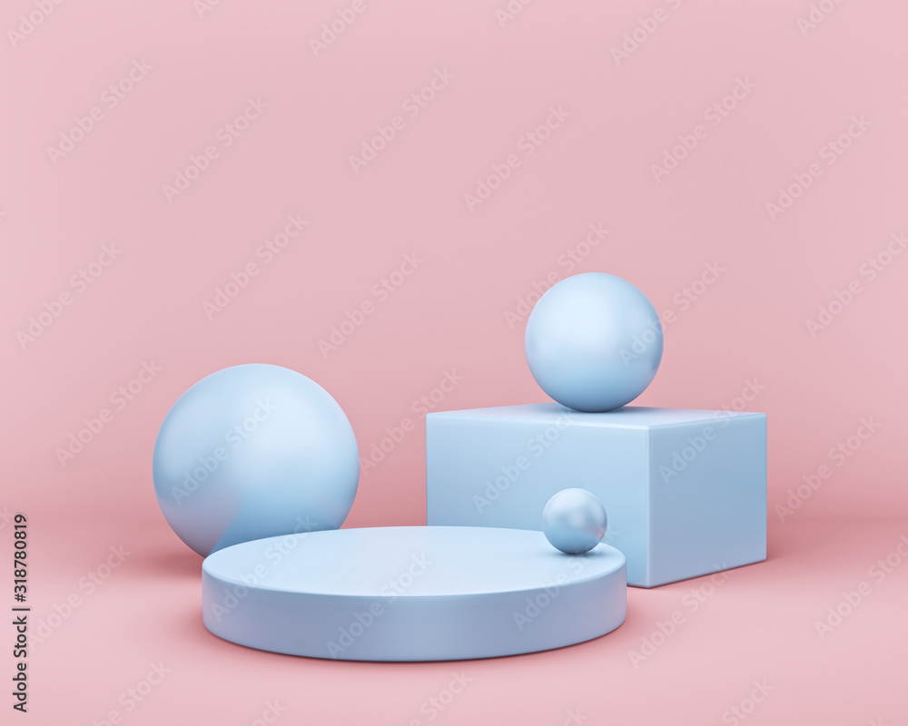 abstract geometric shapes background. modern minimal mock up for podium display or showcase. 3d rendering abstract geometric shapes background. modern minimal mock up for podium display or showcase. 3d rendering