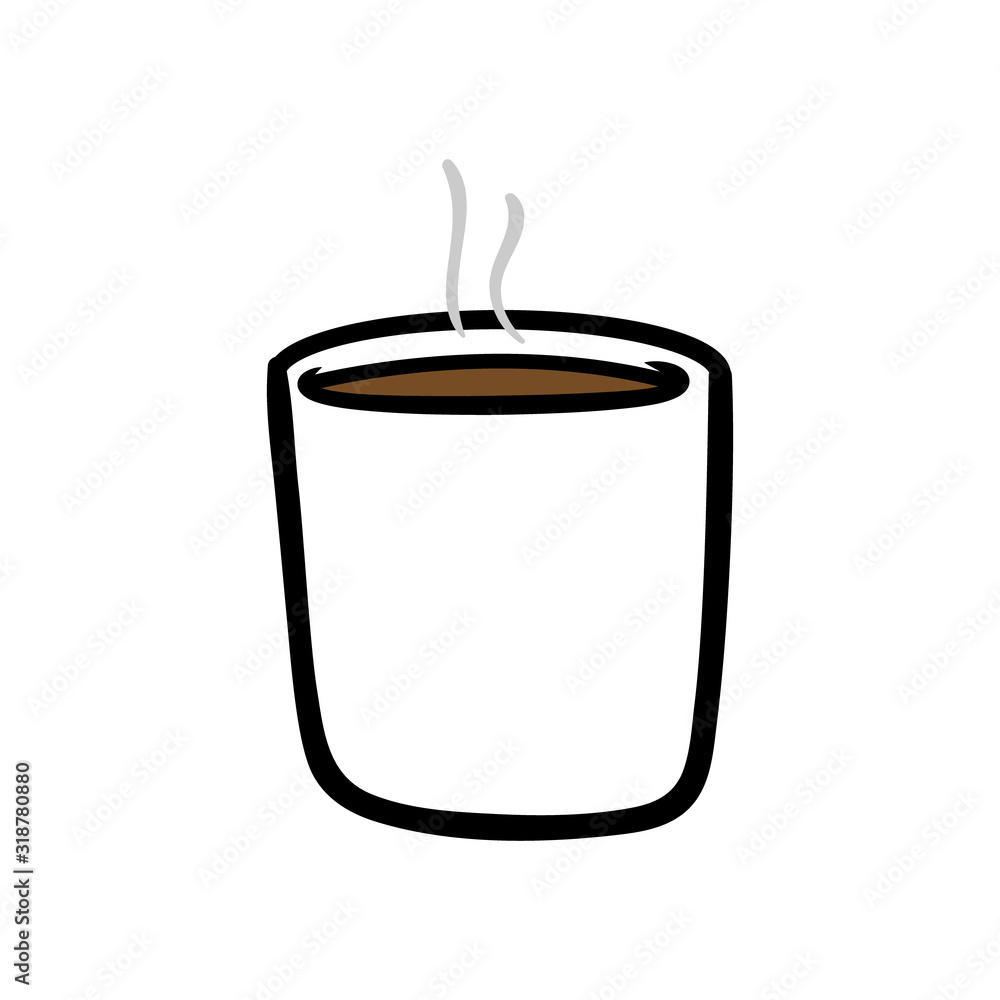 Cartoon Hot Cup of Coffee or Tea Cartoon Hot Cup of Coffee or Tea