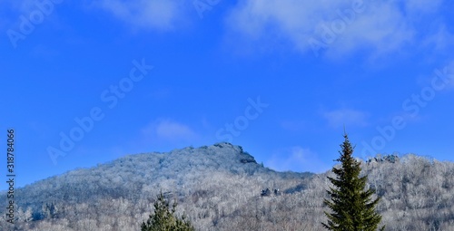 Mountain Top, Blue Skies and Snow
