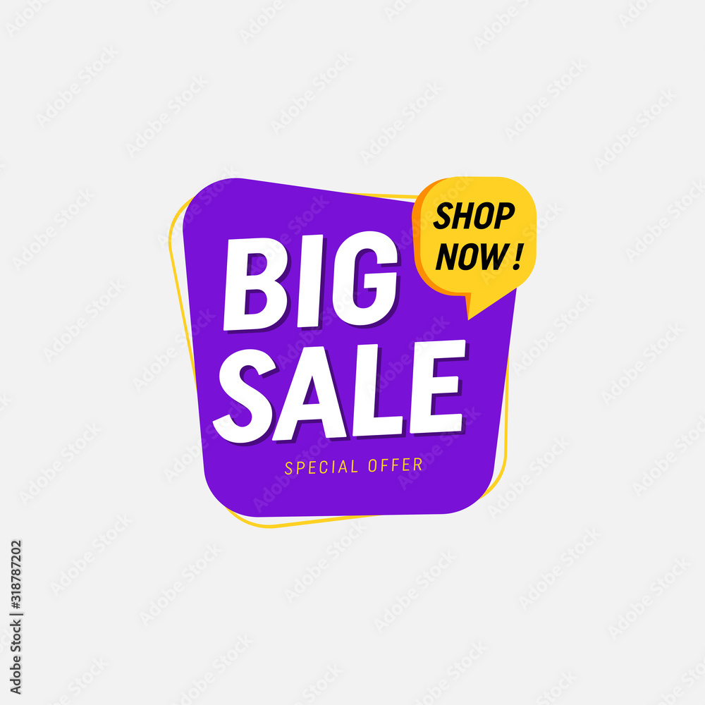 Fototapeta premium Sale banner template design, Big sale special offer, Vector illustration, End of Season banner, Special Offer Vector illustration.
