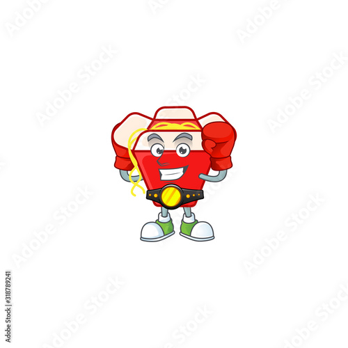 Happy Face Boxing chinese box noodle cartoon character design
